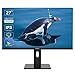 Produktbild KOORUI QHD Monitor 27 Zoll, IPS Display, DCI-P3 95% Farbabdeckung, höhenverstellbar, 2560x1440Pixel, 75Hz, 5ms, USB Type C (65w), DisplayPort 1.2, HDMI 1.4, Schwarz