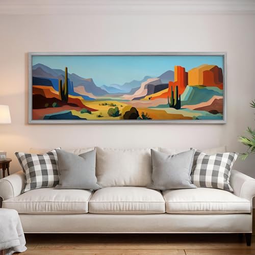 Peinture de paysage désertique 30x90 cm chic - 3