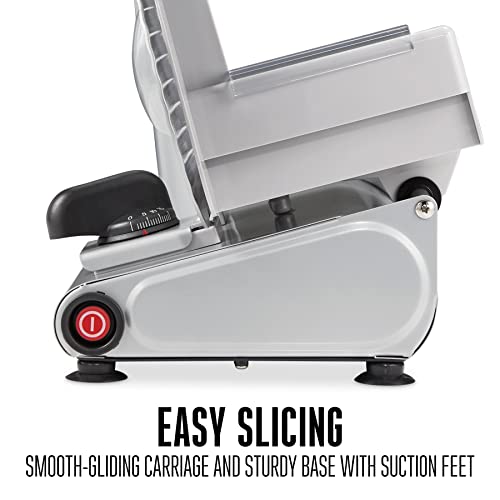 Weston Electric Meat Cutting Machine, Deli & Food Slicer, Adjustable Slice Thickness, Non-Slip Suction Feet, Removable 7.5" Stainless Steel Blade, Easy to Clean (61-0750-W) by Weston - Image 6