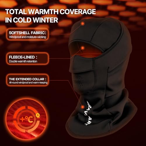 Aicall Máscara de esqui Balaclava, antiembaçamento, à prova de vento e respirável, máscara térmica p