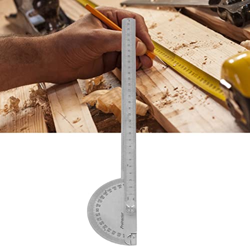 250mm Stainless Steel Protractor 0-180° Degree Protractor Angle Gauge Angle Ruler for Painting Drawing - Image 2