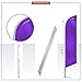 CBD Sold Here Windless Stay-Open Feather Swooper Flag Banner Kit: 15' Fusion Pole Set, Galvanized Steel Stake