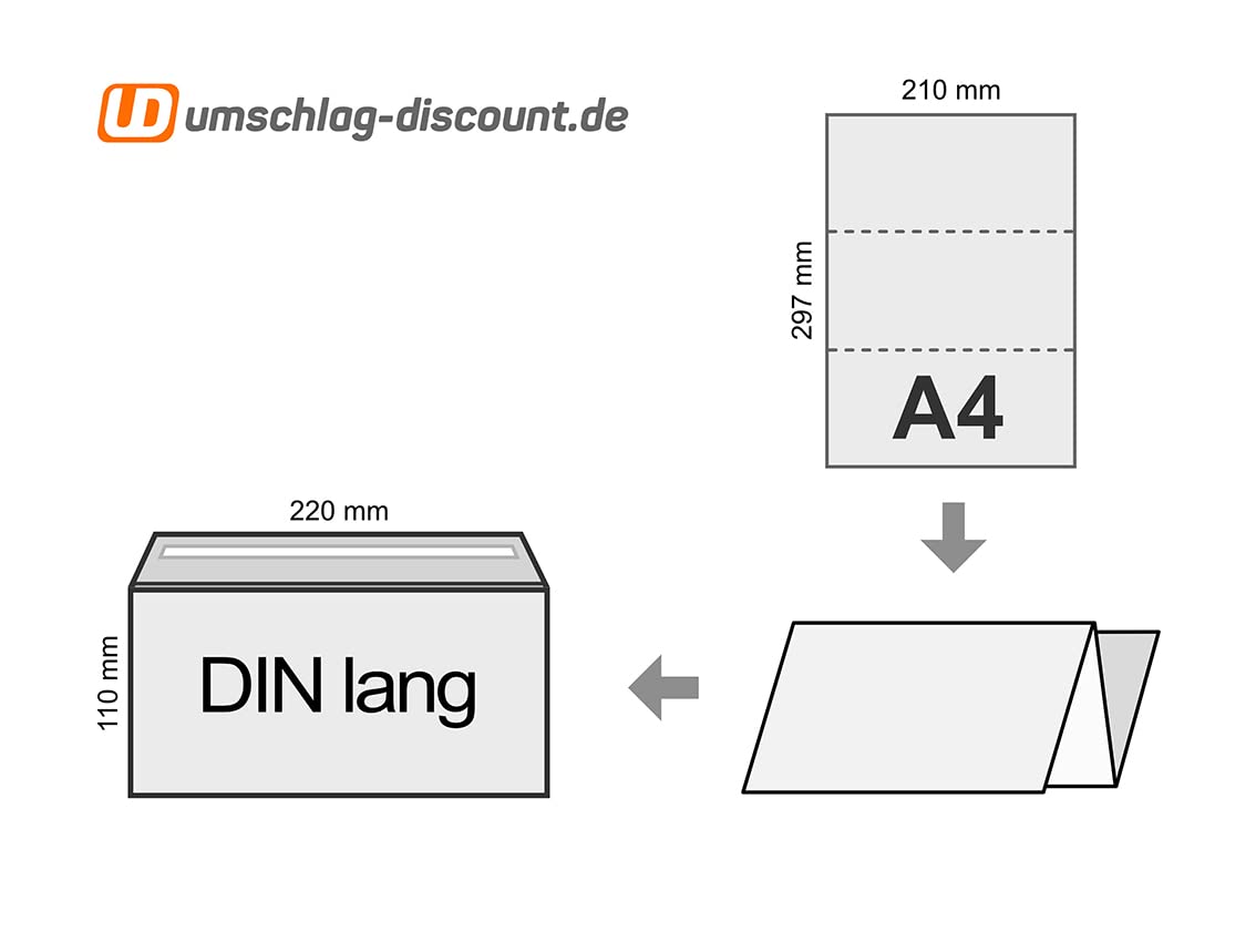 Image secondaire de Enveloppes beiges autocollantes sans fenêtre - 50 pièces - 220 x 110 mm
