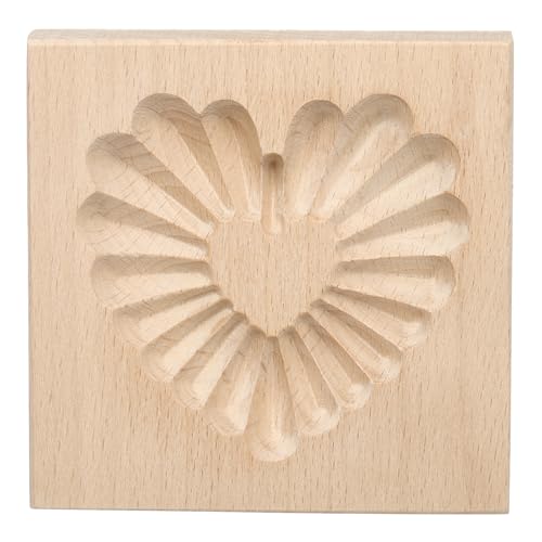 QUARKZMAN Stampo per biscotto in Legno 10cm x 10m Stampo per Biscotto in Legno Sandwich a Cuore Strumento per Biscotto Intagliato Timbro Pressa Biscotto