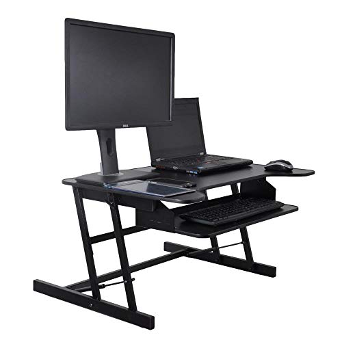 2. Pyle Height Adjustable Sit & Stand Desk
