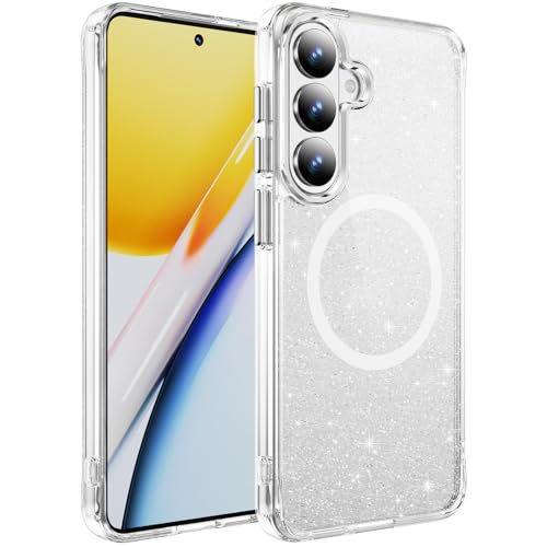 Coque compatible MagSafe scintillante transparente pour femme coque paillettes