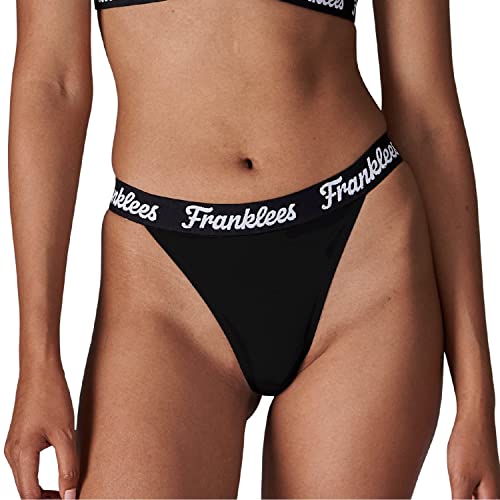 Tanga noir sous-vêtement de style bikini femme en coton doux