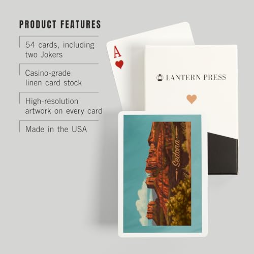 Lantern Press Sedona Arizona Baraja Póker 52 Cartas miniatura 3