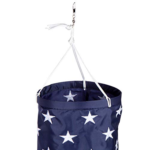 Madrona Brands 60-inch American Flag, Patriotic, USA, Windsock with Embroidered Stars - Durable Outdoor Hanging Decoration - Thumbnail 5