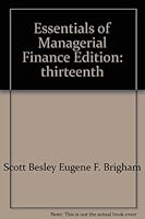 Essentials of Managerial Finance 0324232780 Book Cover