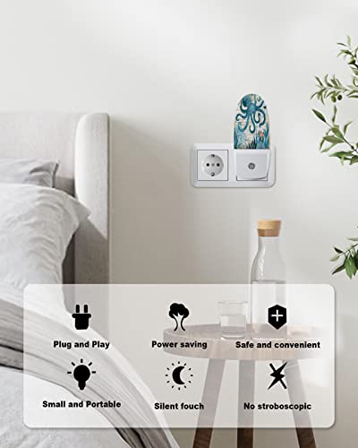 Idowmat Night Lights Plug Into Wall - Nautical Themed Animal Octopus Kids Night Light For Bedroom - Led Nightlight With Light Sensors For Bathroom Nursery Hallway Kitchen (Popsicle Shape) #TOP2