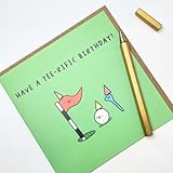Old English Co. Funny Golf Birthday Card - 'Tee-rific' Golfing Themed Birthday Greeting Card for Him or Her - Image 3