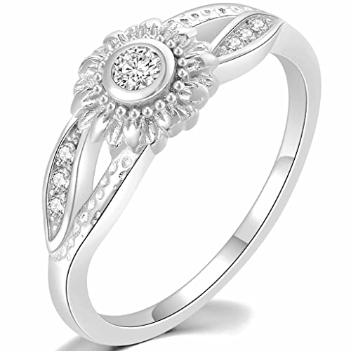 Jude Jewelers Stainless Steel Hammered Sun Flower Style Wedding Engagement Statement Promise Anniversary Holiday Ring