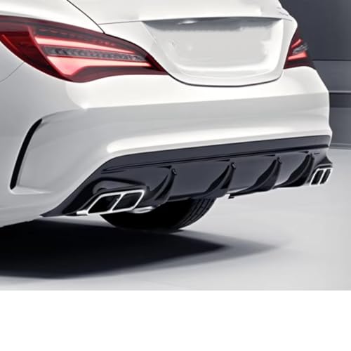 Terminales de escape para Benz CLA45 GLA45 de acero inoxidable con boquilla cuadrada plata 5