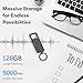 128GB Digital Voice Recorder – 9000 Hours Storage, 24-Hour Battery, Intelligent Noise Reduction, USB-C Voice Activated Audio Recorder for Meetings, Lectures, Interviews