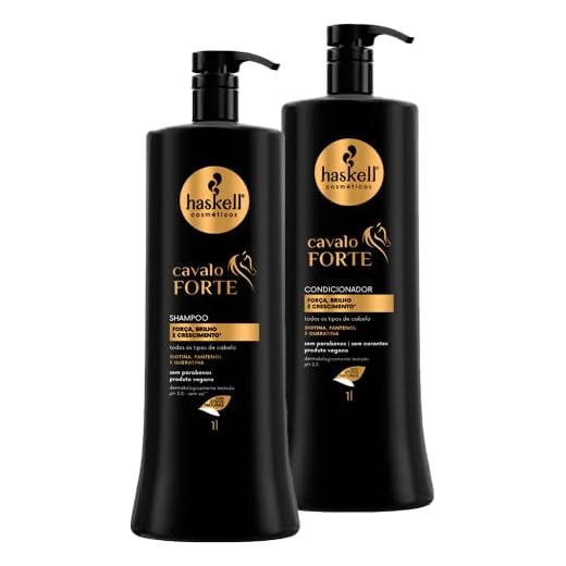 Kit Haskell Cavalo Forte Shampoo Condicionador 1 Litro