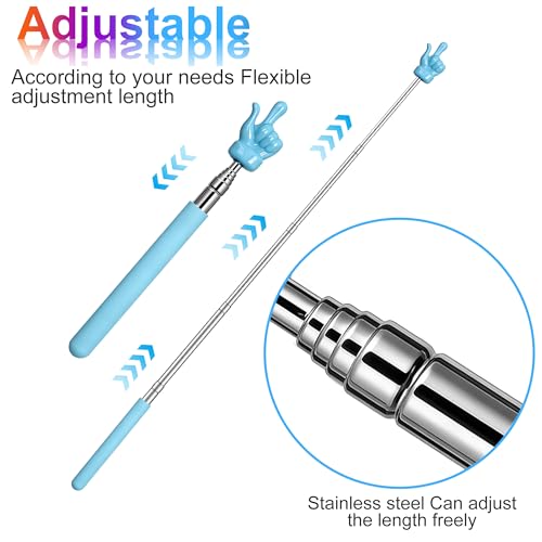 Pointeur télescopique enseignant Lot de 8 stylets manuels rétractables en 8 couleurs pour classe