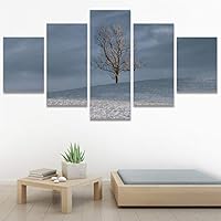SIGNWIN 5 Panel Canvas Wall Art Modern Art Contemporary Country Dramatic Multicolor Photography Scenic for Home Decorations Ready to Hang - 60