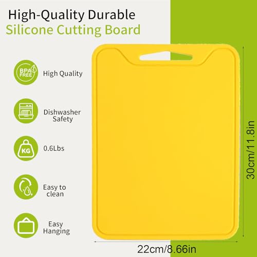Tabla flexible de silicona para cocina, 29.97 cm x 21.84 cm miniatura 2