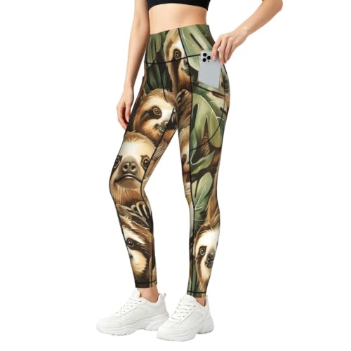 Pantalon de yoga imprimé paresseux idéal pour le homewear