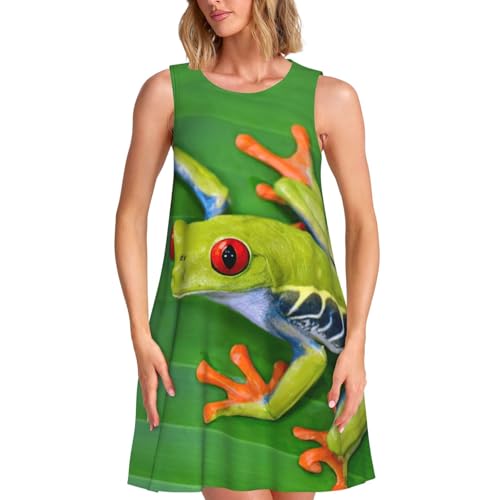 Robe décontractée à feuilles vertes idéale pour la plage