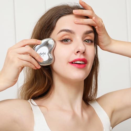 Pfefe Stainless Steel Cryo Gua Sha - Gua Sha Facial Beauty Tools - Metal Skin Care Gua Sha for Body