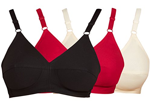 Image of SOUMINIE - U Shaped Back - 100% Cotton Full Figure Bra - Minimizer - Non Padded - Full Coverage Wirefree Seamed Bra