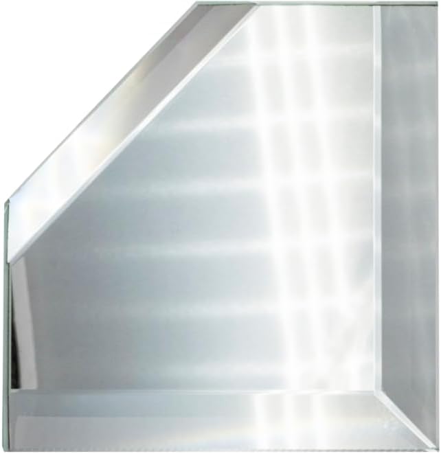 CRL Clear Mirror Glass 4" Mitered Corner Beveled on 3 Sides