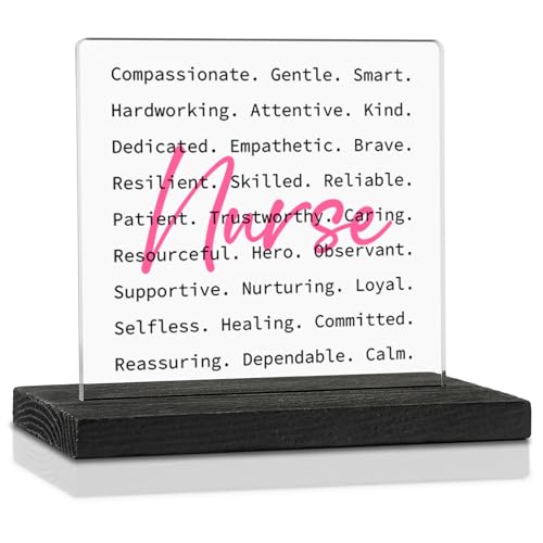 Nurse Appreciation Gift, Thank You Nurse Inspirational Decor Desk Plaque.