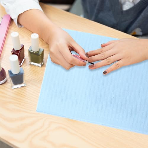 Tapis de table jetable bleu pour protection de table de manucure - 5