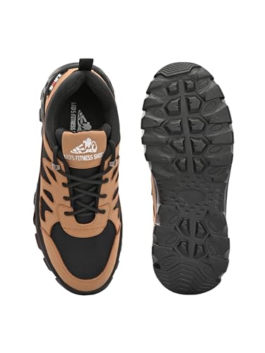 Image of Leo's Fitness Men's Water Resistant Outdoor Trekking Shoe, Lace-Up Trail Running Sports Sneakers, Hiking Shoes for Men
