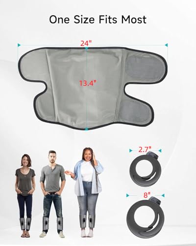 ALLJOY Cordless Calf Massager, Leg Massage for Circulation and Pain Relief, Christmas Gifts Rechargeable Calf Air Compression Massager with 2 Heat Levels 4 Modes 3 Intensities, for Men Women Mom Dad