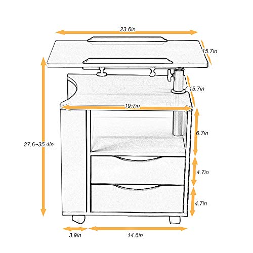 Sogeshome Bedside Table With Swivel Shel Buy Online In Kuwait At Desertcart