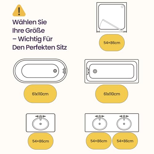 DEXI Ovale Badezimmerteppich 61 x 110 cm, Badematte rutschfest Absorbierende mit Seestern-Strand Muster, Cartoon waschbarer Badteppich für Duschboden, Schlafzimmer, Kinderzimmer, Beige