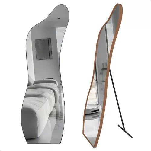 Espelho Curves Orgânico 150x50cm com Suporte de Chão – Design Mod...