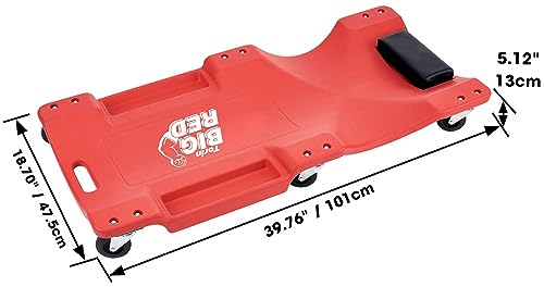 Big Red TRP6240 Torin Blow Molded Plastic Rolling Garage/Shop Creeper: 40 Inch Mechanic Cart thumb #1