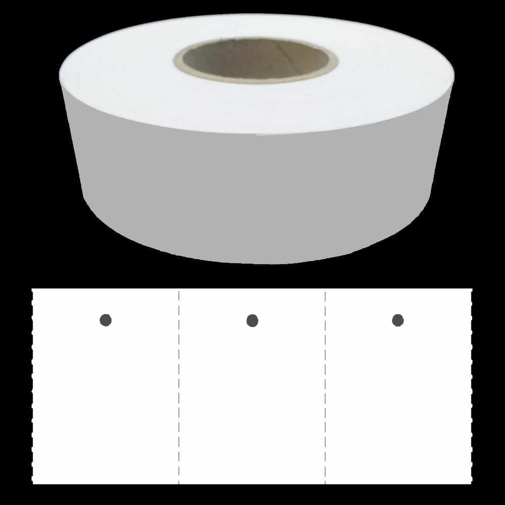 6.000 Endlosetiketten 30x40 mm blanko Kartonetiketten mit 3mm Lochung auf 6 Rollen Preisetiketten Hängeetiketten Etiketten