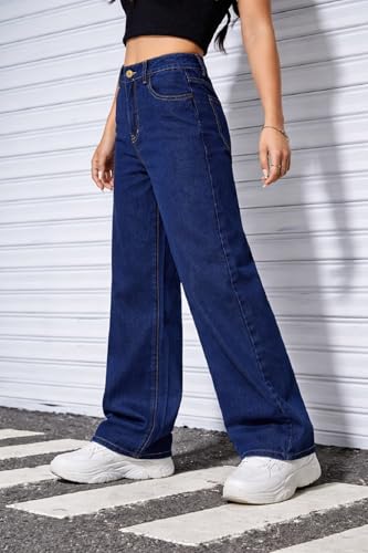 Image of ADBUCKS Stretchable Denim Fabric High Rise Straight Fit Jeans for Girls