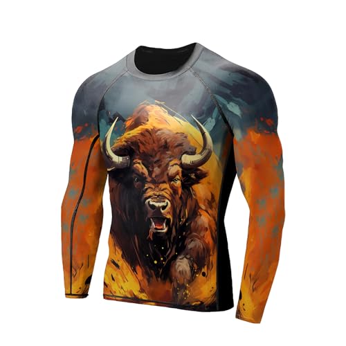 Print 3D Never Fade Compression Shirt Gift On Birthday, Mens Rash Guard Long Sleeve