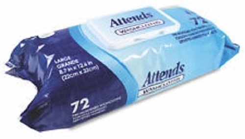 Attends Pre-Moistened Washcloths Convenience Pack 8"X11" - 12-Pack - Model wccp1000