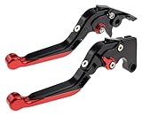 GXSAI Moto Leviers d'embrayage Frein pour Ducati pour Monster 1200/S/R 2014 2022 M1100/S/EVO 2009 2013 Pièces Modification Moto Leviers d'embrayage Frein Réglables Pliants Extensibles(2)