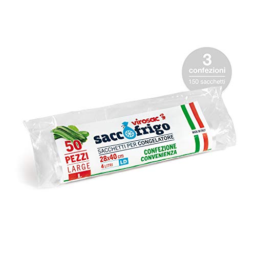 Virosac - Koelzakken - voedselzakken 28x40, 50 stuks per rol, 3 rollen