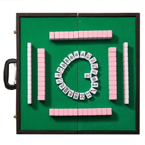 Juego Tradicional de Mahjong Chino con Mesa Plegable miniatura 1