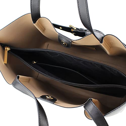 Michael Kors Emilia Large Tote Leather Shoulder Purse Handbag In Black #TOP2