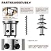 Chocolate Fountain, 4 Tiers Electric Melting Machine Chocolate Fondue Fountain Set with 6pcs Stainless Steel Forks, 4-Pound Capacity for Nacho Cheese, BBQ Sauce, Ranch