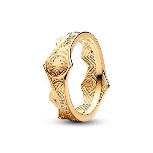 GAUEIOUR House of the Dragon Ring Shining Dragon Crown Ring Halloween Crown Vintage Domineering and Fashion Retro Dragons Shaped Rings(Gold)