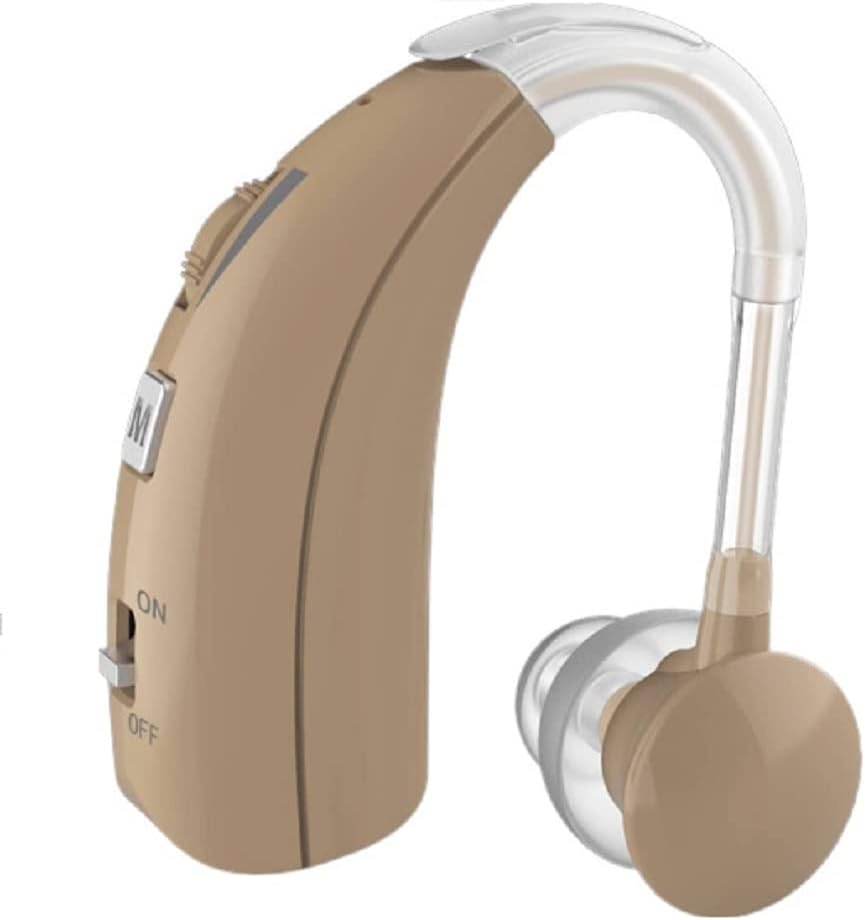 Fastwell F31 Hearing Aids Amplifier, Digital Sound Amplifier, Rechargeable for Adults Senior Small Sound Amplifier Noise Reduction and Feedback Cancellation(Beige)