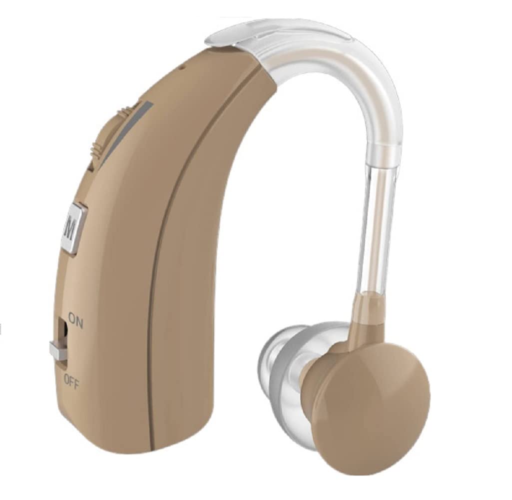 Fastwell F31 Hearing Aids Amplifier, Digital Sound Amplifier, Rechargeable for Adults Senior Small Sound Amplifier Noise Reduction and Feedback Cancellation(Beige)