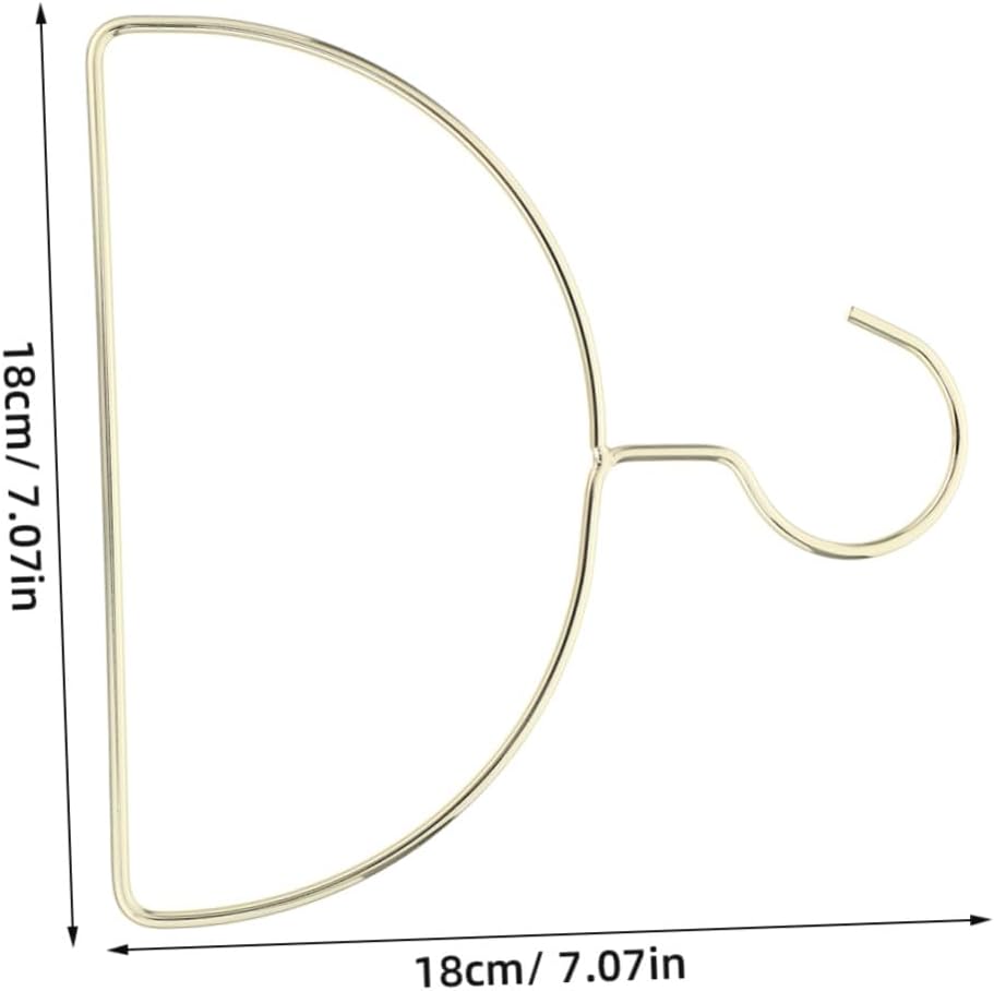 ULTECHNOVO 5pcs Wall-Mounted Scarf Organizer Rack in Golden Iron, Semi-Circle Clothes Drying Hangers for Laundry Room and Bedroom, Space Efficient Design Prevents Slipping for Scarves