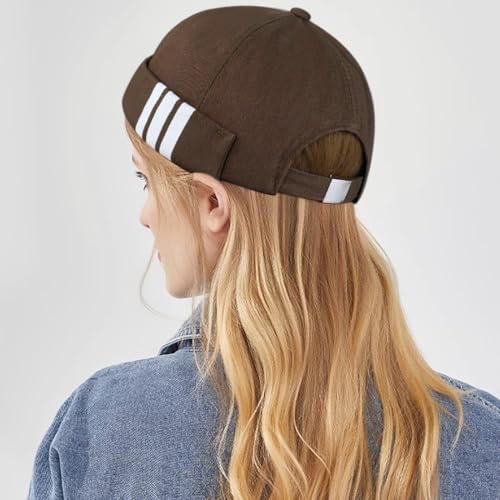 Image of Dome Brimless Hats for Women Men Beanie Docker Cap Sailor Skull Cap